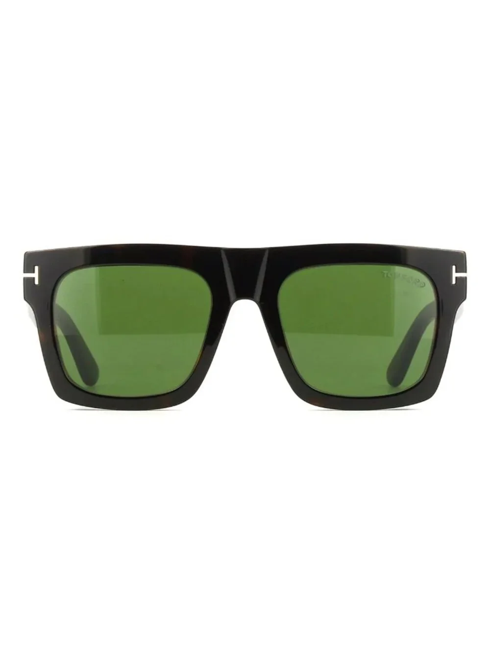 NEW TOM FORD EYEGLASSES TF6068 052 MEN HAVANA/GREEN CLIP-ON EYEWEAR FT6068